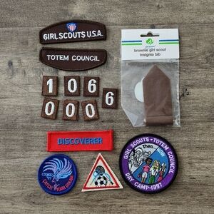 VTG Girl Scouts Brownies Patches Lot
